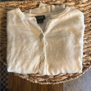 J. Crew Women's 2 Ply Cashmere Sweater in Pale Yellow size M